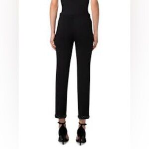 Akris Punto Franca Embellished Straight Leg Pant in Black Size 14
